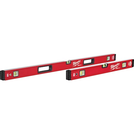 Milwaukee Tool 24 in./48 in. REDSTICK? Magnetic Box Level Set MLBXSM48